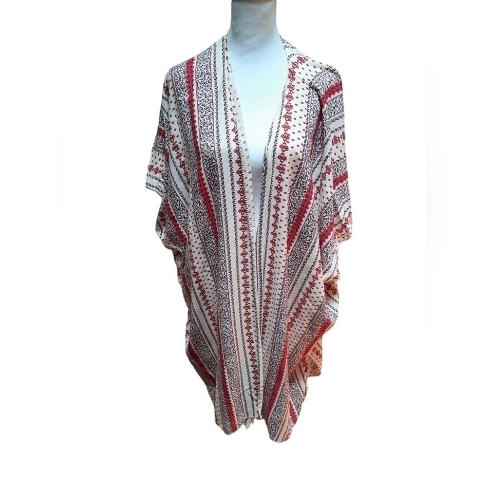 Japna Viscose Boho Open Front Kimono Cardigan One Size